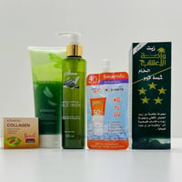 طقم عناية • واقي شمس SPF50 • زيت شعر