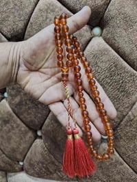 #كهرب روسي عسلي قديم 34غرام63خرزة بغداد المشتل  واتساب07709211216