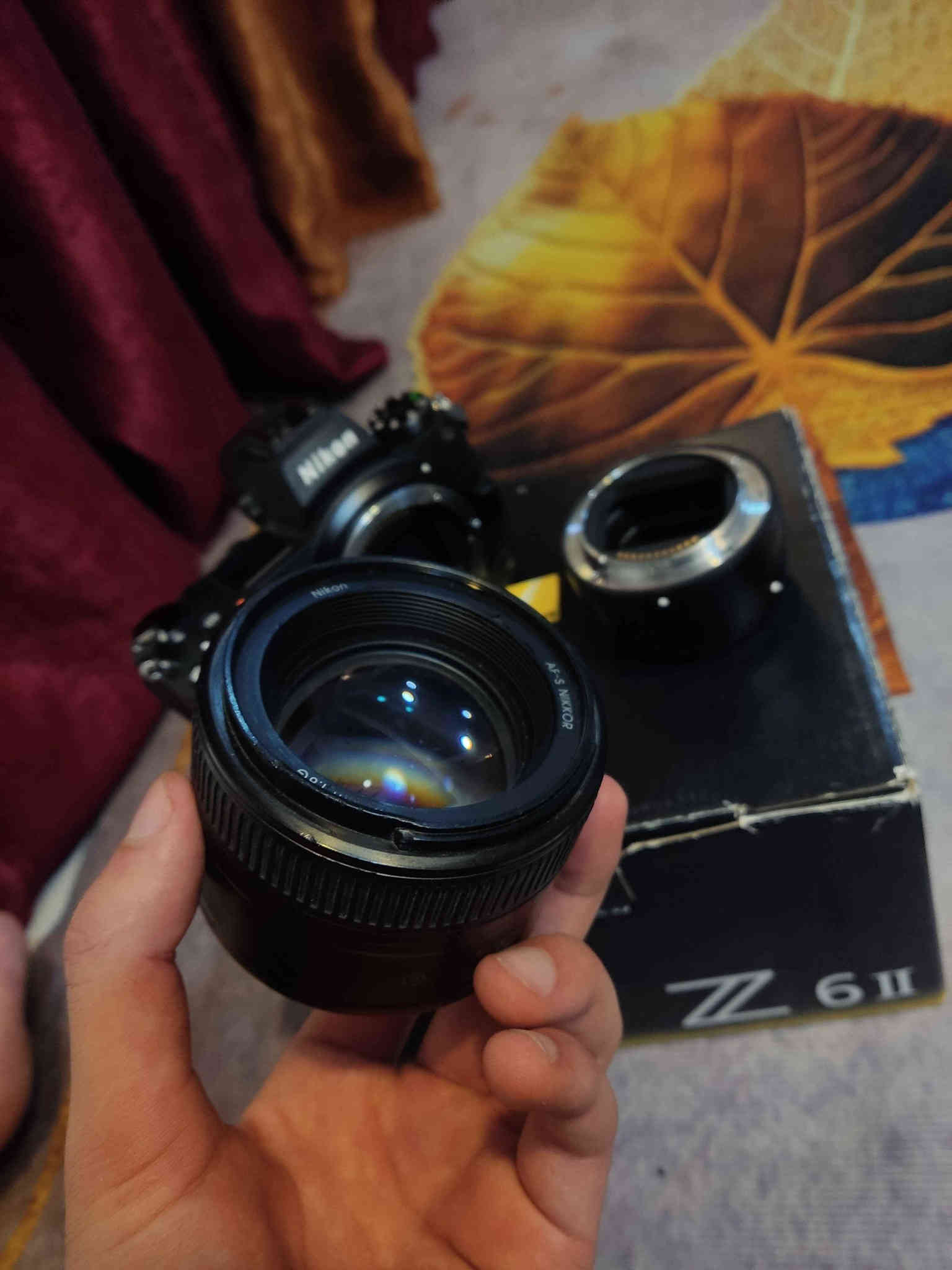 كامرة نيكون Z6 ll كلش نضيفة وحلوة وبعدة بل جيس بل كارتون مع ادبتر FTZ الاصلي مع عدسة 85mm نضيفة كامل ملحقاتهن مكاني نجف رقمي *********** Singapore
