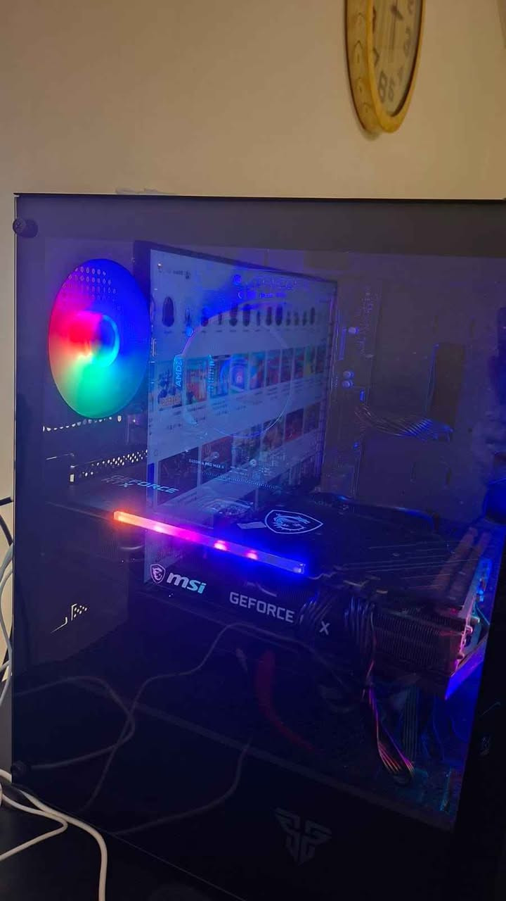 کامل سێتئەپ خوار هەموو بازاڕ بەس پارەی کەیسەکە و مۆنیتەرەکەیە
cpu: ryzen 5 5500
motherboard: b450m-a pro max msi
ram: LEXAR 16GB 3200MHZ
gpu: MSI GAMING X TRIO RTX 3060 126B
hard drive: LEXAR 480GB SSD
power supply: MSI GOOW BRONZE 80 PLUS
monitor: AOC  180 hz 0.5 ms 24 inje ips
mez: 120 cm carbon fiber 
kursi: reddragon masajj 
headset 
mouse
keyboard 
820$ السليمانية, العراق


**إذا كنت صاحب هذا الإعلان وتريد حذفه لأي سبب، رجاءا أرسل رسالة إلى الدعم الفني**