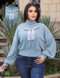 بلوزه مخمل موهير • مقاس صبايا • جديد عيد 2026