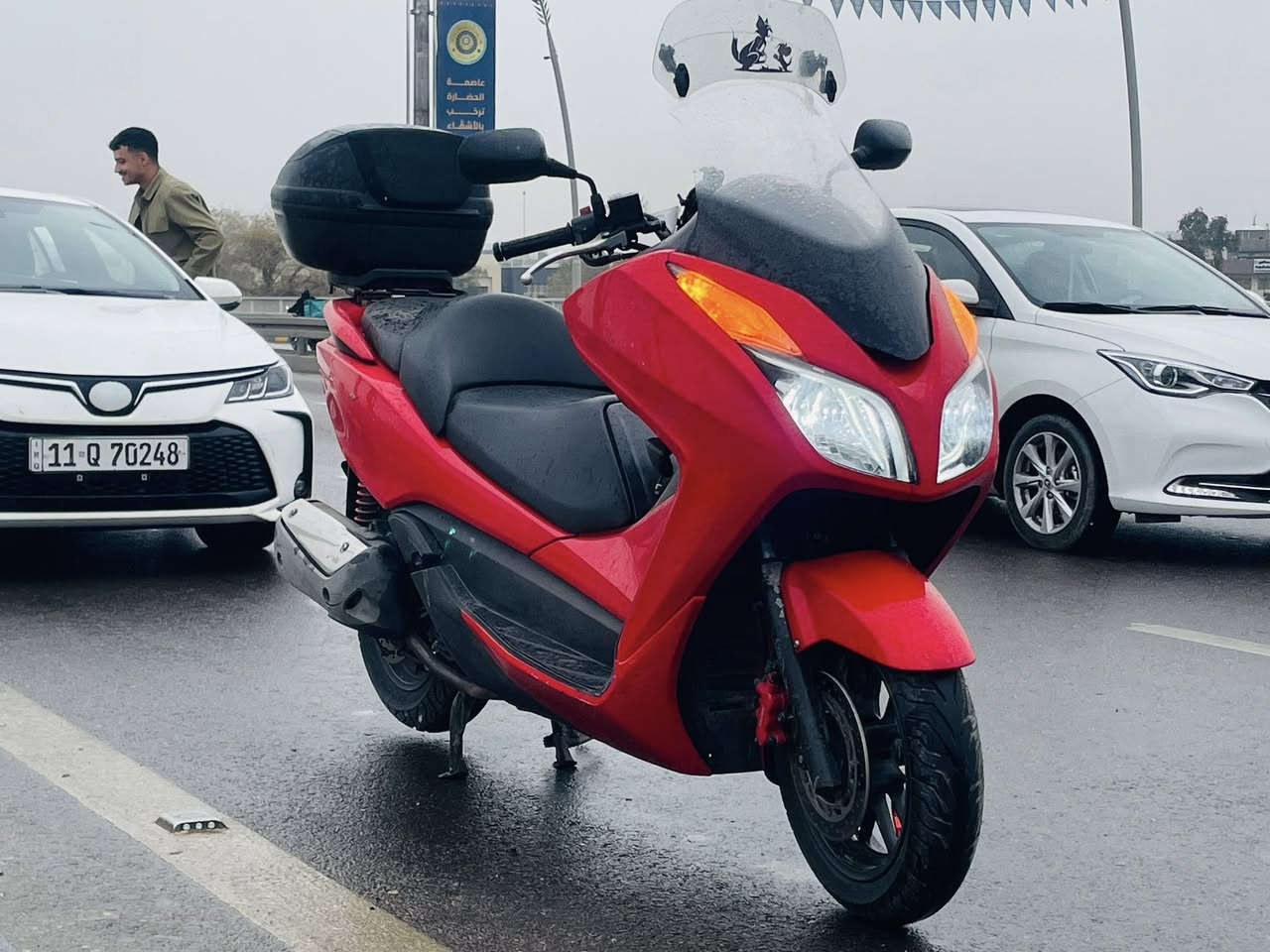 يالله 
سلام عليكم 
فورزا 012 كفاله عامه برغي ممفتوح بيها استاند صفح حساس كلوبات زنون تخم تايره جديد الدراجه احله من الصور مكينه لا نضوح ولا تنقيص ولا دخان نكره وحده وين ميعجبك روح دراجه ماشيه 30 الف مكفوله من الفتح والصبغ والتبديل العنوان بغداد السيديه تواصل ***********
