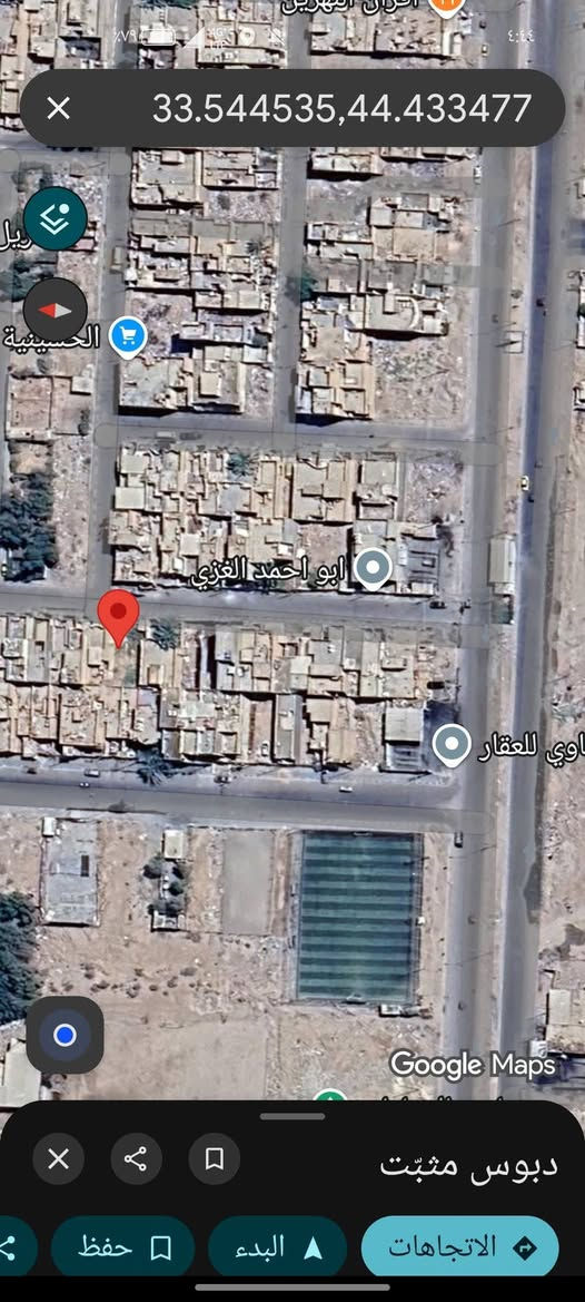 قطعه ارض طابو صرف للبيع
 الحسينيه 
مساحه 100م وجه5نزال20 قريبه ع الشارع السايدين مقابل شارع لنادي  لموقع ورقم لقطعه مرفقه بالصور السعر 45 
للتواصل *********** واتساب واتصال
