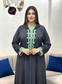 جلابة فاخرة • طرز رباطي • كريب كوريا