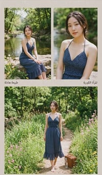 فستان صيفي • أزرق • مقاسات S M
