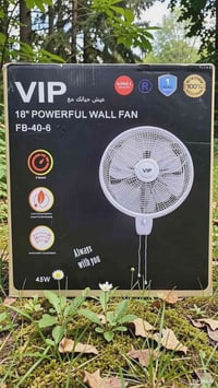 مروحه جداريه VIP حجم 18 انج الون ابيض  تتكون من 6. سرع بقوة 45W  السعر...