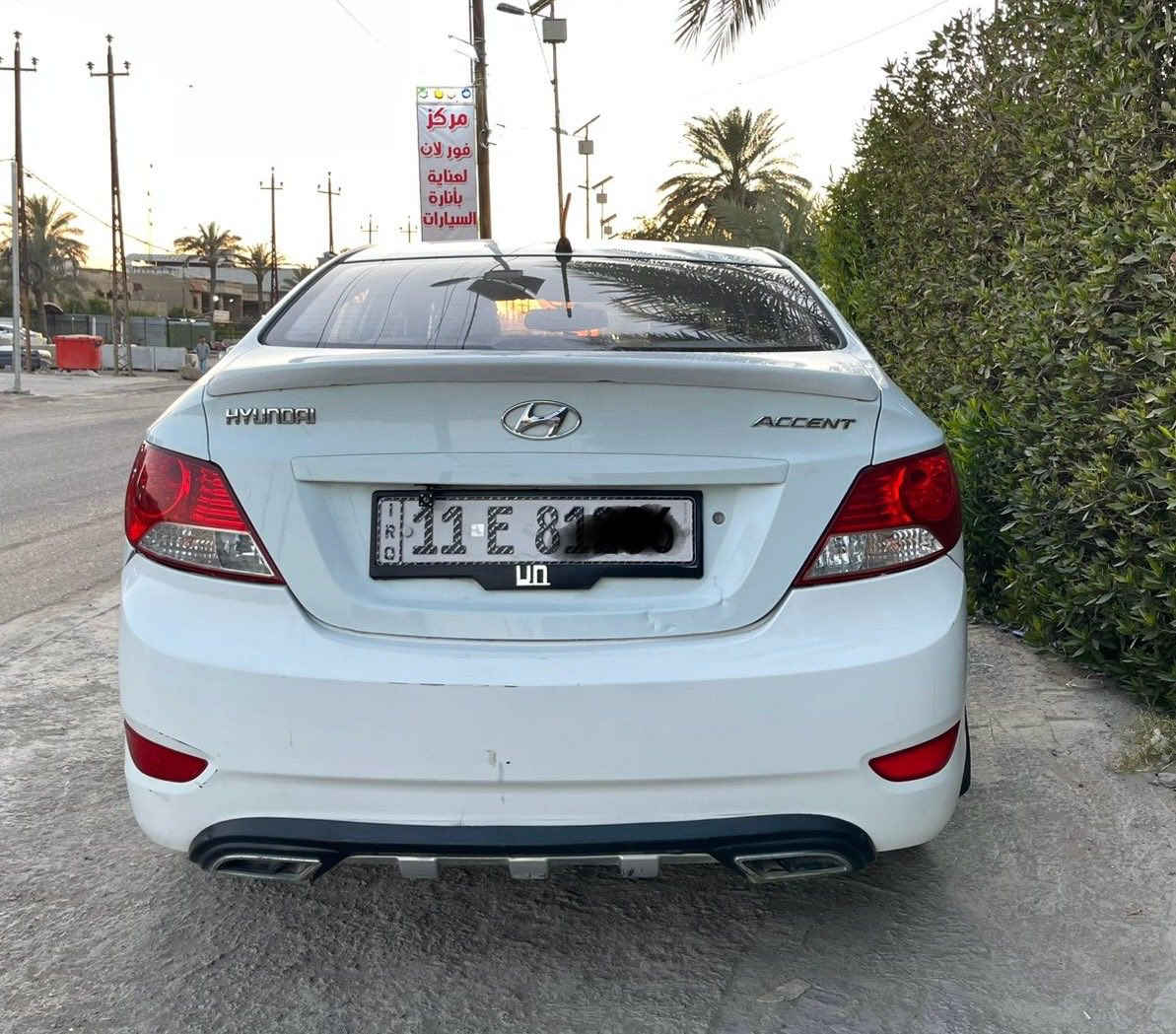 : هيونداي اكسنت خليجي 2013 - 🔥  
📍 الموقع: بغداد - الغزاليه 
📞 للتواصل

0787 495 0258
واتساب ***********
🚗 الموديل والمواصفات الأساسية:  
- النوع: هيونداي اكسنت (Hyundai Accent)  
- الموديل: 2013
- المنشأ: خليجي  
- المحرك: 1600
- الكير: أوتوماتيك  
 بيها فقط 3قطع  صبغ  ابيع حزام
✨ المواصفات المميزة:  
- السيارة جاهزة من كلشي: كير، مكينة، 
_صدر تعبان بس ينزل من سعر 
- تبريد ثلج  
- رقم بغداد  باسمي تحويل ثاني يوم
_كامره اماميه وخلفية
_شاشه
💰 السعر والمراسلة:  
- السعر: 85$
-  بيها مجال بسيط للمشتري
