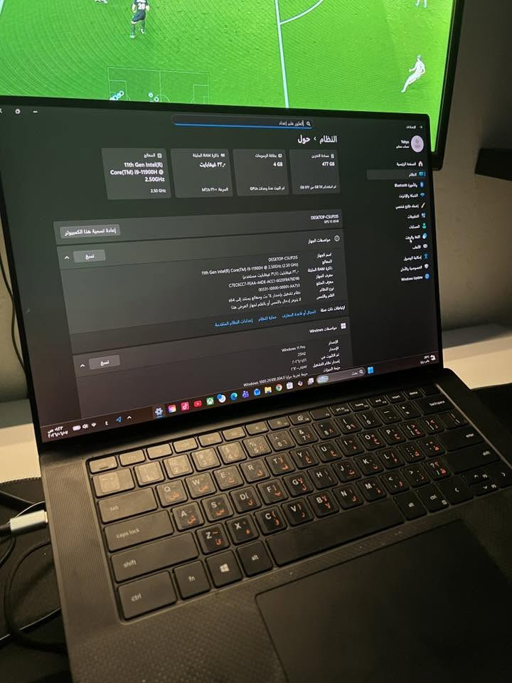 السلام عليكم اخوان
لابتوب dell للبيع 

المعالج: Intel Core i9-11900H .
 الرام: 32 جيجابايت.
 الهارد: SSD بسعة 512 جيجابايت.
 كارت الشاشة: 4 جيجابايت .
 النظام: Windows 11 Pro.


**إذا كنت صاحب هذا الإعلان وتريد حذفه لأي سبب، رجاءا أرسل رسالة إلى الدعم الفني**