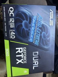 كارت شاشه للبيع  3060  12g   مستغدم ٦ اشهر و كلشي موجود  الكارتونه و غ...