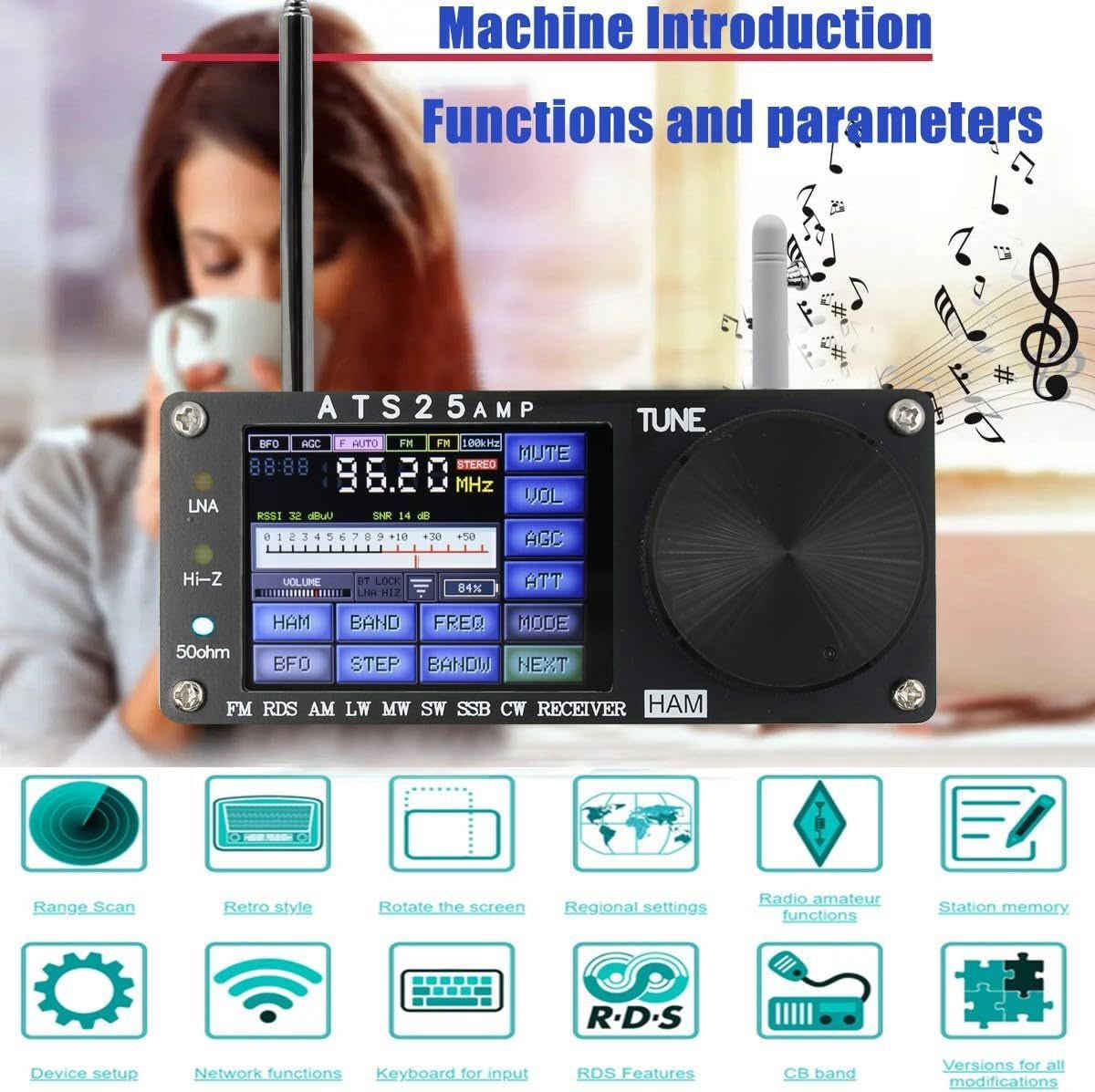 متوفر راديو ATS-25 AMP SDR .. 📻

جهاز ATS-25 AMP (المبني على رقاقة Si4732) هو مستقبل راديو محمول متكامل لجميع الموجات (All-Band SDR Receiver) مخصص لهواة اللاسلكي والموجات القصيرة. يتميز هذا الإصدار بوجود مضخم إشارة مدمج (LNA) وتبديل لمقاومة الهوائي لتحسين جودة الاستقبال بشكل كبير.

نطاق الترددات: 
يدعم الموجات الطويلة (LW)، المتوسطة (MW)، القصيرة (SW) من 132 كيلوهرتز إلى 30 ميجاهرتز، وموجة FM (مع تقنية RDS) من 64 إلى 108 ميجاهرتز.

أنماط التعديل: 
يدعم تشغيل AM، وSSB (نطاق جانبي مفرد LSB/USB)، وCW (الموجة المستمرة)، وDIGI لفك التشفير الرقمي.

الشاشة والتحكم: شاشة ملونة تعمل باللمس مقاس 2.4 بوصة مع مفتاح ترميز (Encoder) للضبط الدقيق للترددات والتحكم بالقوائم.

ميزات الإشارة المتطورة: يحتوي على وضع المقاومة العالية HI-Z ووضع 50 أوم لتوافق تام مع مختلف أنواع الهوائيات.

الطاقة والبطارية: يعمل ببطارية ليثيوم مدمجة بسعة 3000 إلى 4000 ميللي أمبير (تختلف حسب المصنع) وتُشحن عبر منفذ Type-C الذكي.

فك تشفير مدمج: قدرة مباشرة على فك تشفير مورس (CW) والاتصالات الرقمية مثل FT8 وFT4 دون الحاجة لحاسوب.

اتصال لاسلكي: يدعم تقنية Wi-Fi لتحديث البرامج وعرض بيانات الطقس والانتشار اللاسلكي، بالإضافة إلى البلوتوث لتوصيل السماعات الخارجية.

تحليل الطيف: ميزة مسح الترددات ورسم طيف الإشارة (Spectrum Scanning) لمراقبة النشاط على النطاق بصرياً.

السعر والتفاصيل خاص .. 
متوفر توصيل ..


**إذا كنت صاحب هذا الإعلان وتريد حذفه لأي سبب، رجاءا أرسل رسالة إلى الدعم الفني**