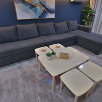 كنب • ستائر رصاصي • حي الطيارة