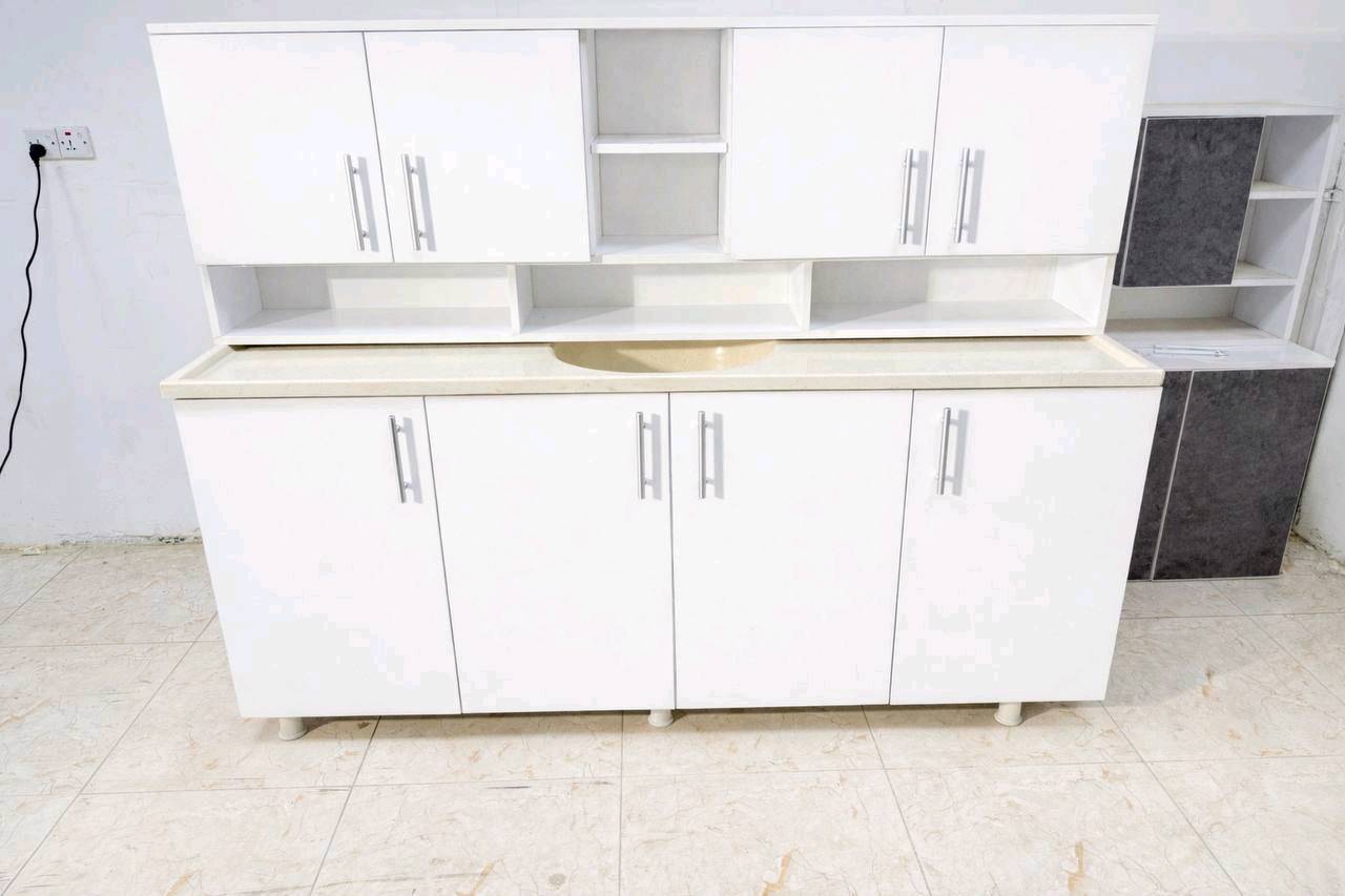 كاونتر خشبmdf قياس مترين سنك وملحق مرمر سعر 280 الف