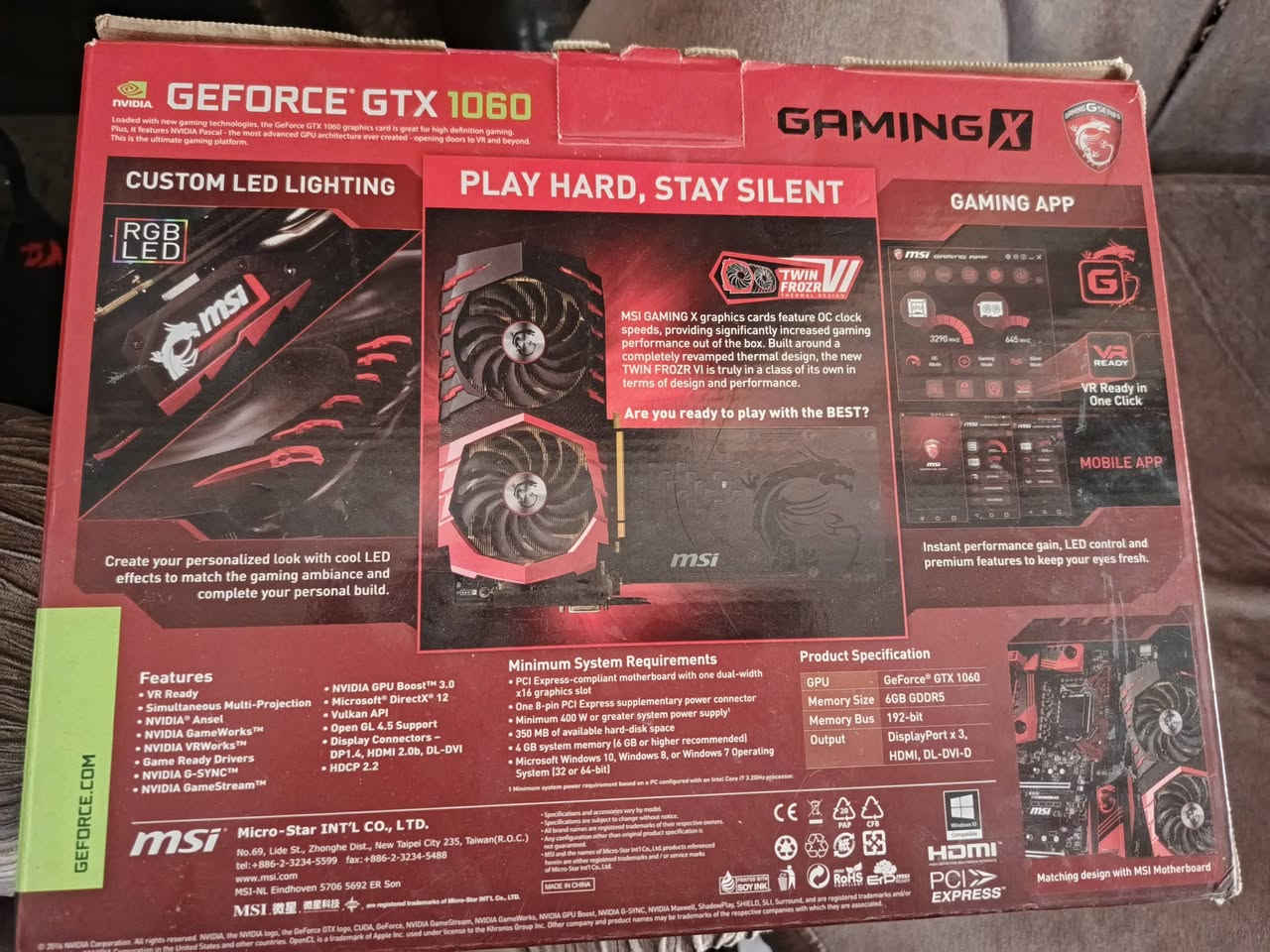 سلام عليكم كارت GTX1060/6GB للبيع
نسخة msi اخو الجديد الحرارة طبيعيه واستهلاك الكرت للالعاب القويه جدا ممتاز يقره من 98 لل100 يعني مامستهلك
السعر 120 قفل مكاني حلة نادر  توصيل ماعندي


**إذا كنت صاحب هذا الإعلان وتريد حذفه لأي سبب، رجاءا أرسل رسالة إلى الدعم الفني**
