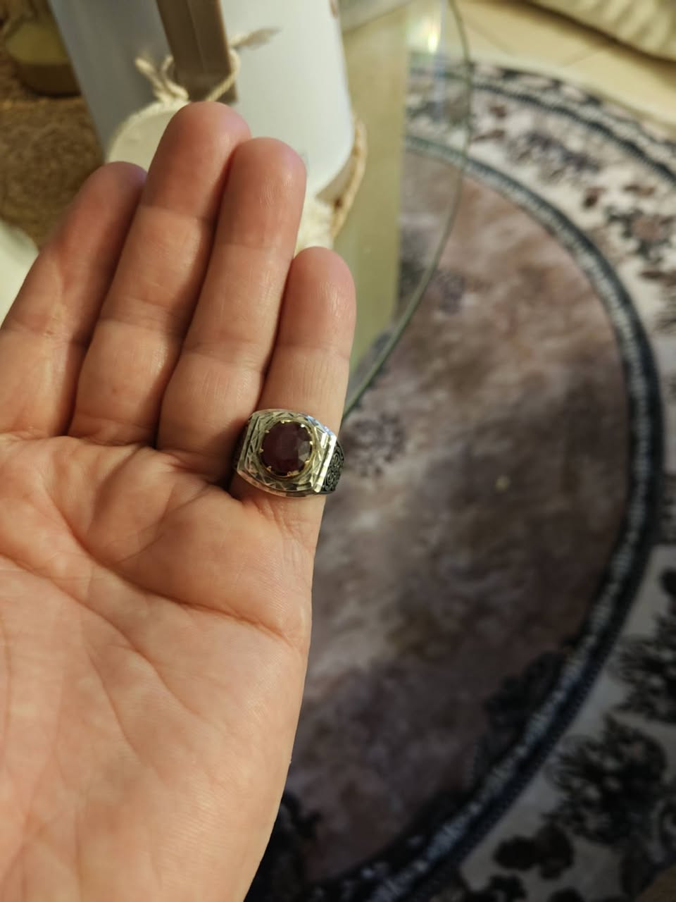 ياقوته افريقيه فرط رمان صياغه يدويه راقيه فضه 925 مكاني بغداد رقمي ***********
