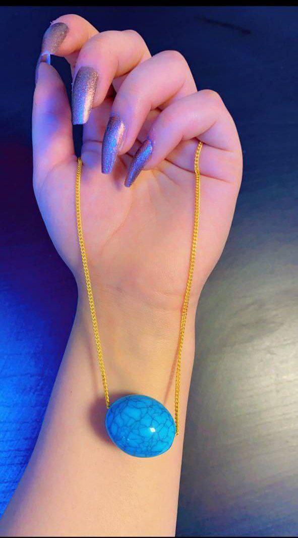 💎 قلادة من الحجر الفيروزي 💎
💎 كوالتي ممتاز أصلي 
💎 ذهب برازيلي 
💎 غير قابل للصدأ 
💎 مصمم بلمسة جاذبية عصرية 

السعر : 6 الاف 
🚘 يوجد خدمة توصيل لجميع محافظات العراق 4 الاف 
للطلب واتساب /***********
