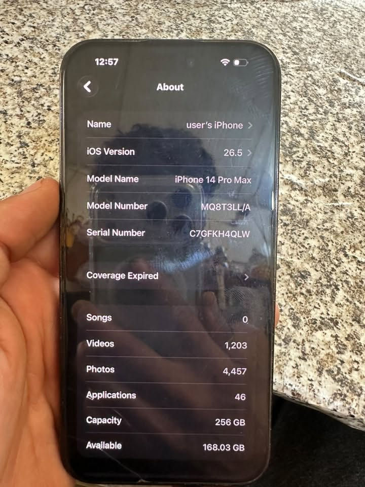 السلام عليكم 14برو ماكس لون اسود ذاكره 256  بطاريه 86 جهاز مكفول كفاله عامه بس الشريحه مقيده مو تخطي مقيدة عليها غرامه السعر 725 بي مجال  يرهم مراوس بـ15 برو ماكس او 16برو ماكس وانطي فرق   مكاني بغداد 
رقمي ***********

