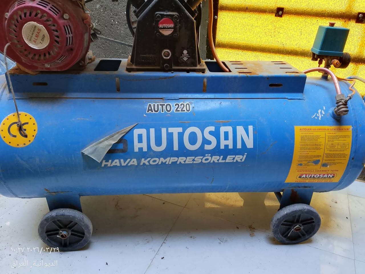كمبريسر هواء للبيع استعمال قليل جدا السعر 450 الف


**إذا كنت صاحب هذا الإعلان وتريد حذفه لأي سبب، رجاءا أرسل رسالة إلى الدعم الفني**