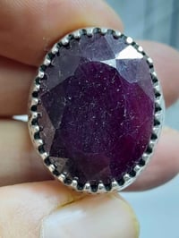 خاتم فضة 925 • ياقوت افريقي • صياغة ثقيلة