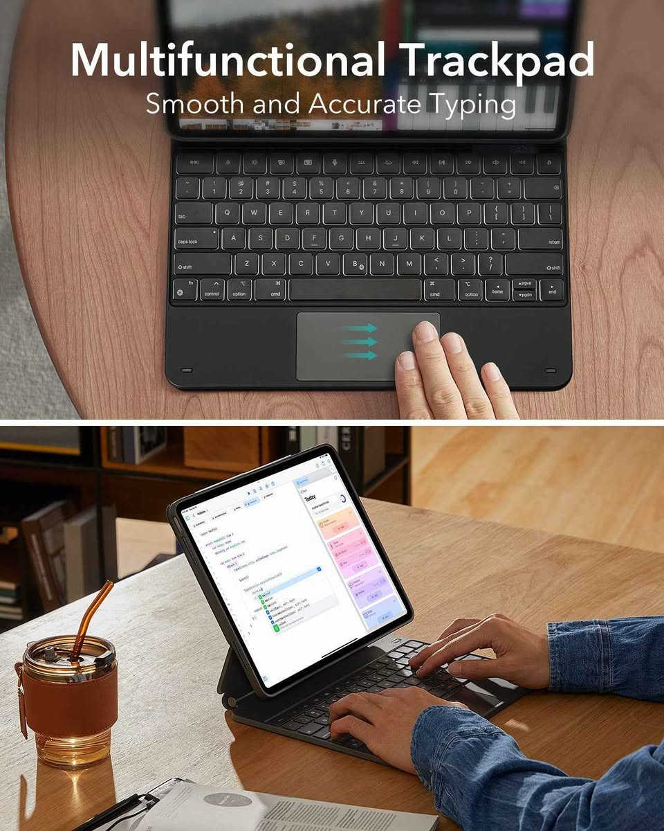 Magic keyboard for ipad air 13  2024
ESR REBOUND SERIES megnatic keyboard case 360°
English layout 
Open box like new like new 
75.000 IQD
Delivery offered ✅ بغداد, العراق


**إذا كنت صاحب هذا الإعلان وتريد حذفه لأي سبب، رجاءا أرسل رسالة إلى الدعم الفني**