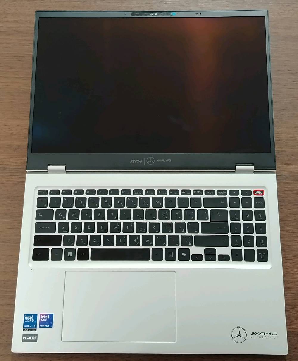 لابتوب للبيع 
MSI Prestige 16 AI+ Evo Mercedes 
Intel Core Ultra 9 288V معالج
Intel Arc Graphics 140V (16GB) كارت
32GB RAM LPDDR5X رام
1TB SSD هارد
16 OLED 4k شاشة
99.9wh بطارية
وزن الجهاز 1.5kg
مصنوع من المغنيسيوم والألمنيوم
مليونين و 600
بغداد المنصور