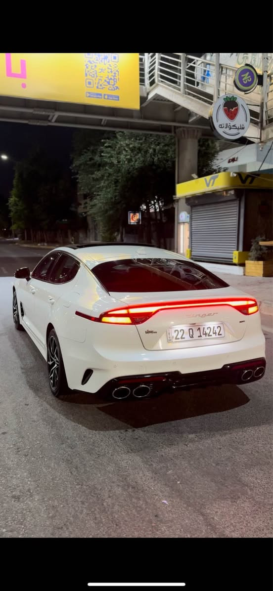 Kia stinger 2023 gt line
Sama3a harman kardon
2.5 Turbo 300HP
RWD
Brake System brembo
Panorama 
Radar 360
Light LED
Ambient light 
Full service 
1 parcha boyax 
*********** أربيل, العراق
