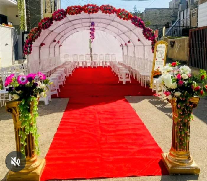 خلي مناسبتك وية تجهيزات سجاد الموسوي مميزة نصب خيمة عرس خطوبة + كوشة 👰‍♀️💑💍
#التوصيل #مجاني #جميع #المناطق #ذهاب #وعوده
عنوان المحل  / الشعب حي التجار مقابل نادي العربي الرياضي  
*********** 
***********
***********
