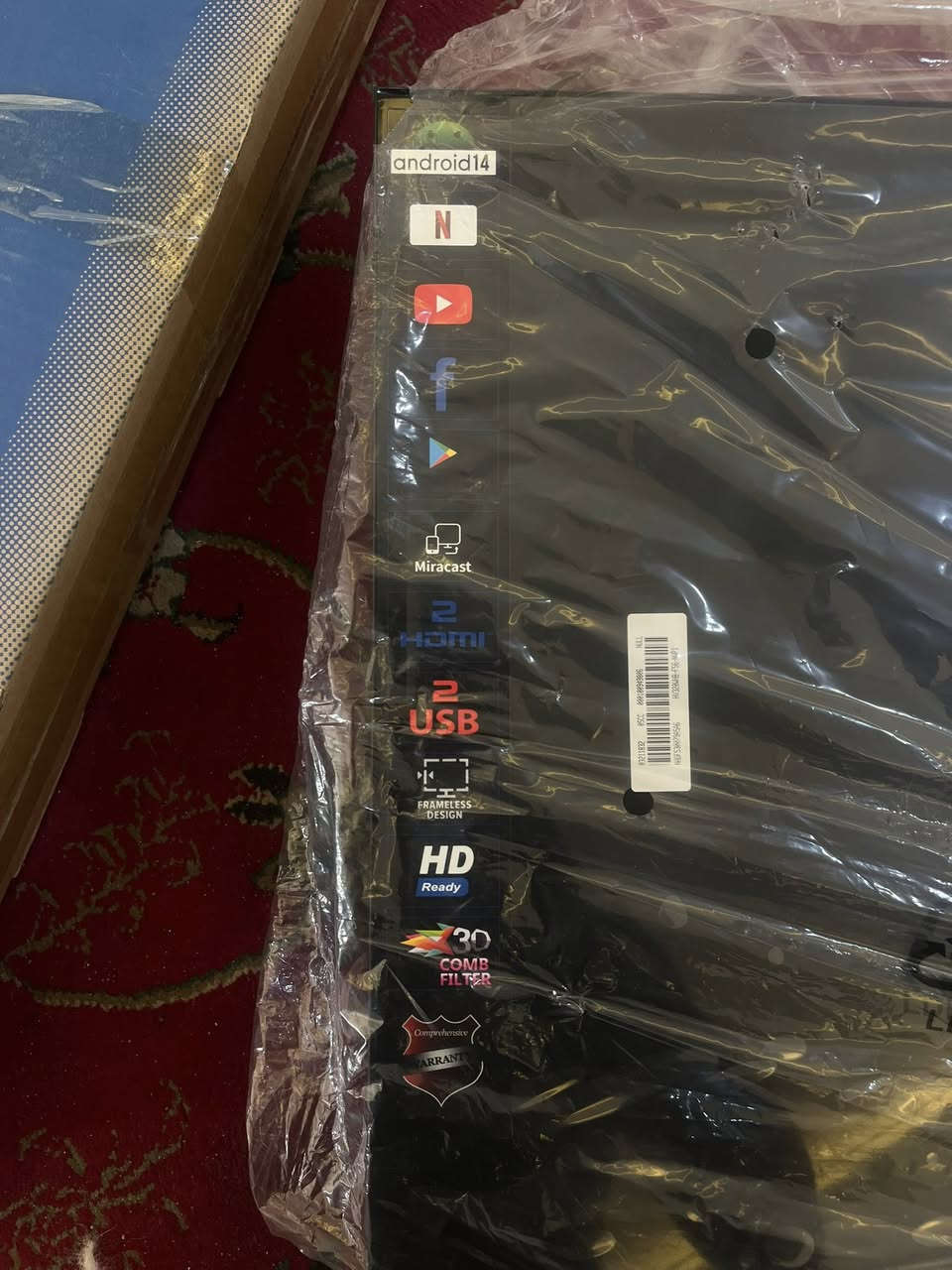 شاشه تلفزون ذكيه غير مستعمله 
السعر 185 وقابل للتفاوض 
***********
