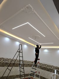 تأسيس كهرباء • انارة جبس • داخل موصل