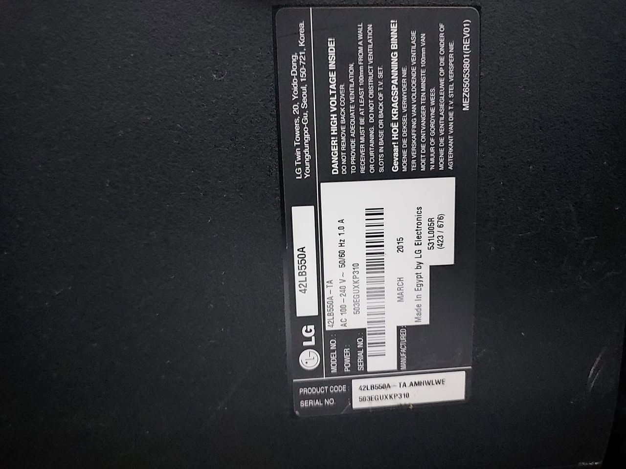 بلازمه حجم 42 اصليه نوع LG
شرط دقه صوره وصوتها مضخم


**إذا كنت صاحب هذا الإعلان وتريد حذفه لأي سبب، رجاءا أرسل رسالة إلى الدعم الفني**