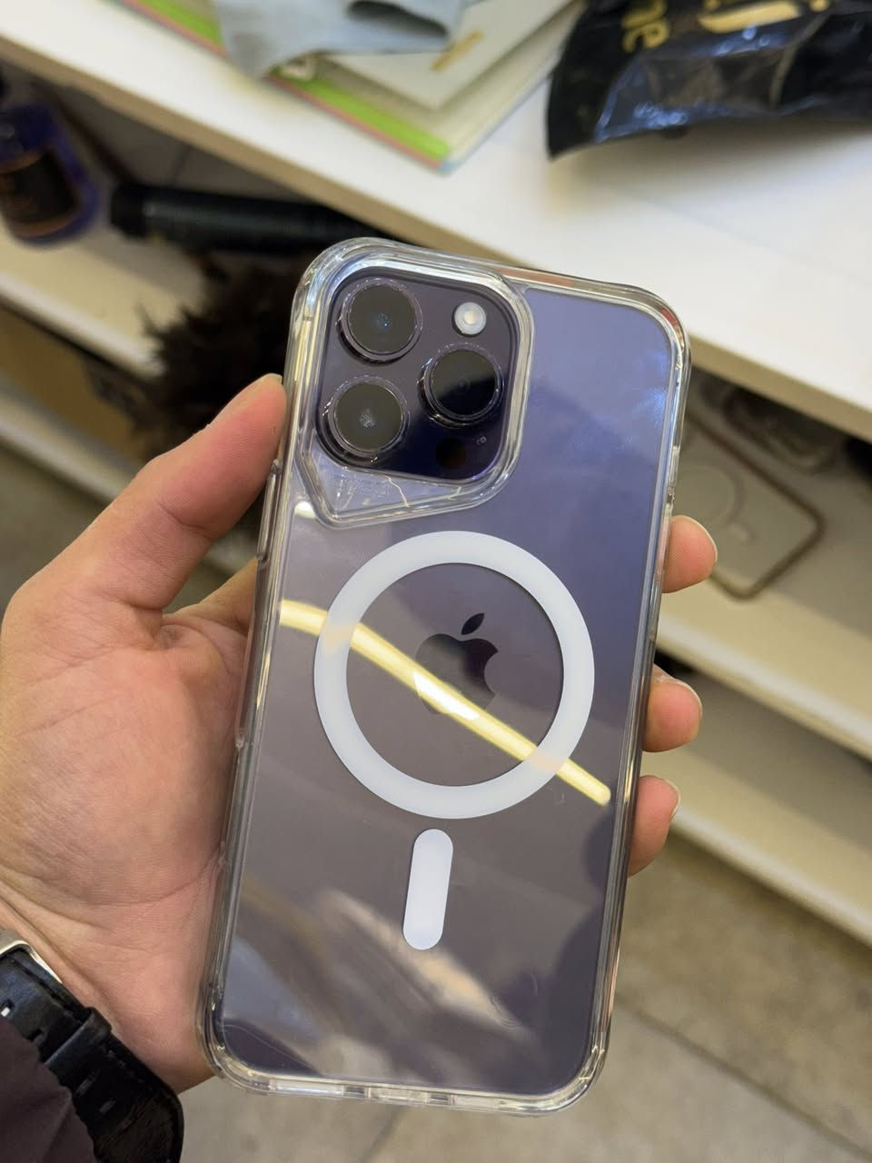 آيفون 14برو ماكس 
ذاكره256
لون بنفسجي 💜
بطارية 81‎%‎
شرق اوسط M/AA/A
فقط شاشة مبدل 
فيس إيدي شغال 
نضافه فول99‎%‎
فقط ب ضهر طخه زغيره ما تبين 
سعر525فقط🔥🔥🔥
***********
واتساب
