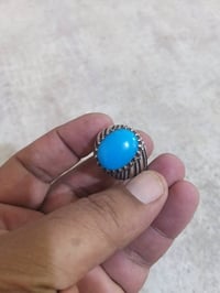 حجر الفيروزج السينائي بصياغة ثقيلة ورائعة للبيع التواصل واتساب او تيلي...