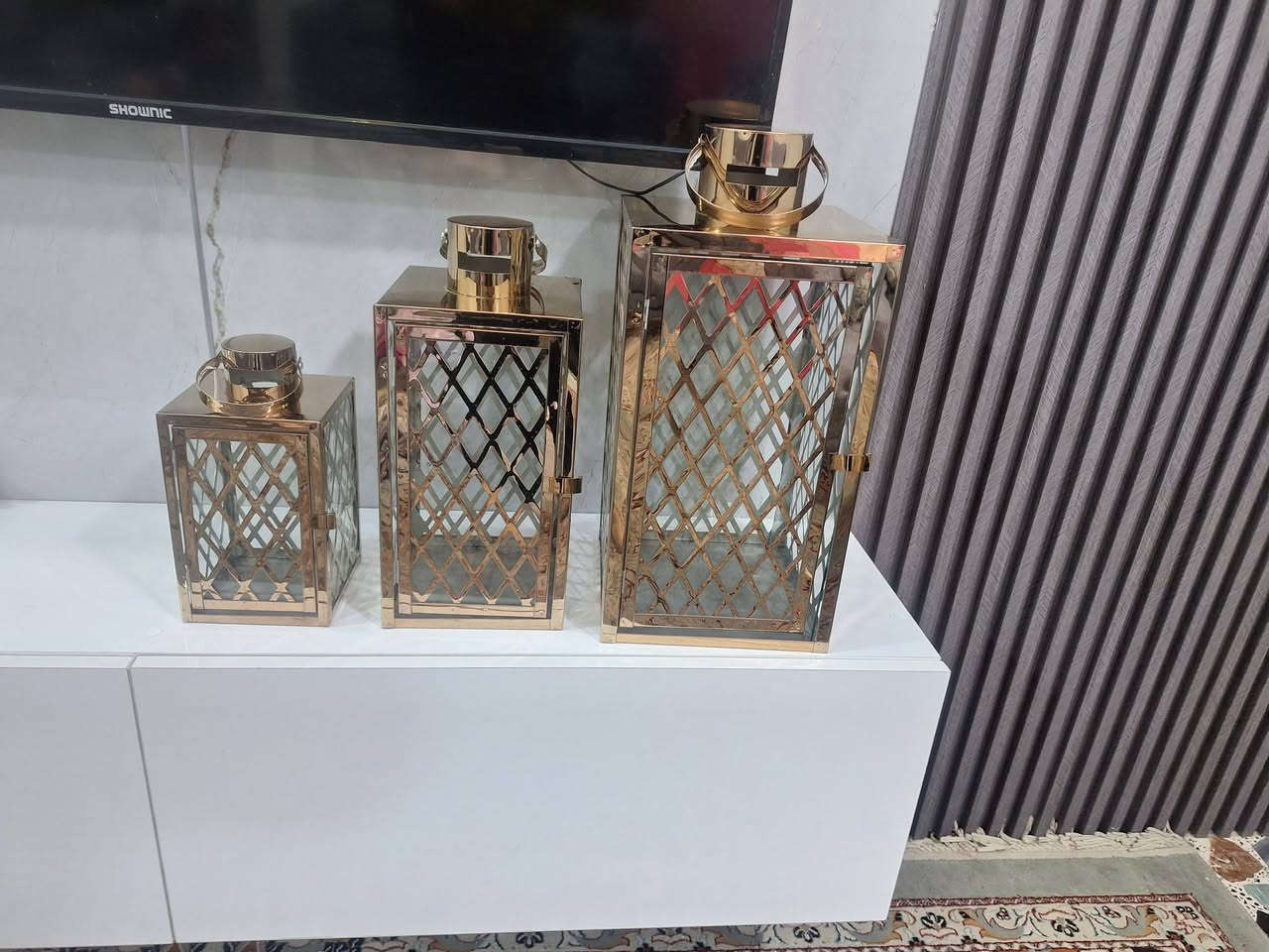 فوانيس رمضان الجبيرة ٤٠ ×٢٣
الوسط ٣٠ ×١٨
الصغير ٢٠ ×١٤
السعر ٤٥ الف بغداد جميلة اي استفسار علخاص او الاتصال بالرقم وات ساب متوفر ***********
