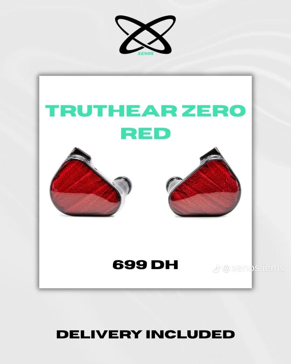 Truthear ZERO:RED، سماعات مراقبة داخل الأذن (IEM) عالية الأداء تعتمد على محرك ديناميكي مزدوج. 
Stars Picker Audio Library
Stars Picker Audio Library
 +1
المواصفات والمميزات الرئيسية
نوع المحرك: محرك ديناميكي مزدوج (10 ملم + 7.8 ملم).
التعاون: تم تطوير هذه النسخة بالتعاون مع المراجع الشهير Crinacle لتحقيق توازن صوتي محدد.
جودة الصوت: تتميز النسخة "RED" بتوازن صوتي محسّن مقارنة بالإصدار الأصلي، مع استجابة ترددية تتراوح بين 20 هرتز إلى 40,500 هرتز.

السعر 45الف والتوصيل مجاني لكافه انحاء العراق 
للتواصل عبر الوتساب ***********
