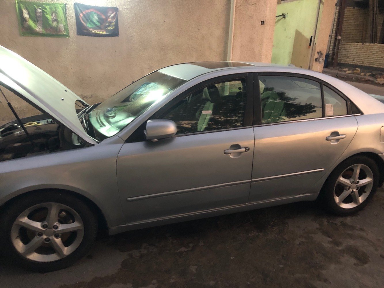 سوناتا ٢٠٠٧ باسمي رقم بغداد ٦ سلندر تخم تاير كير ومكينه جدد تبريد فتحه السعر ٨٠ ورقه مكاني بغداد