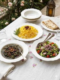 طقم مواعين • أبيض ملكي • بورسلين
