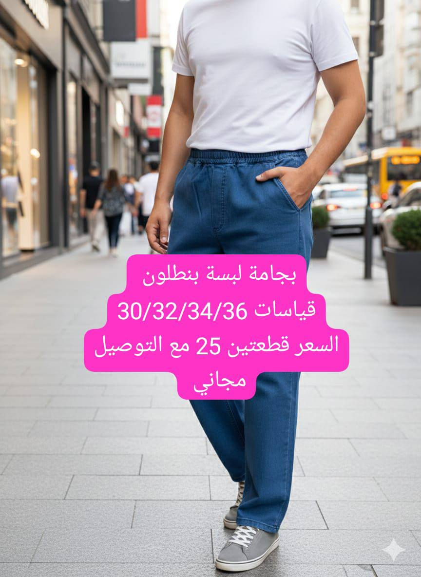 توفر بنطرون مع بجامة لبست بنطرون قطعتين 25 وتوصيل مجاني تخفيضات أرخص سعر بلعراق كلة للطلب مراسلة الصفحة أو واتساب ***********
بظاعتنا شرط الفحص وتوصيل مجاني
