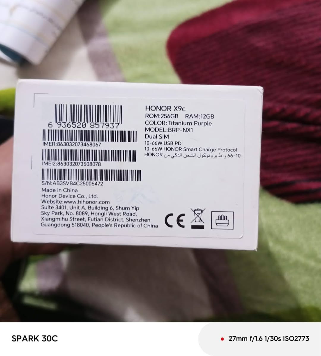 السلام عليكم
هونر اكس 9 سي 5 جي
الجهاز نضيف وماصارله 4 اشهر
مبدل فقط ايطار للجماليه
ذاكره 256 رام 12
مع الملحقات كامله
اللون الاسود
للتواصل خاص او ***********
