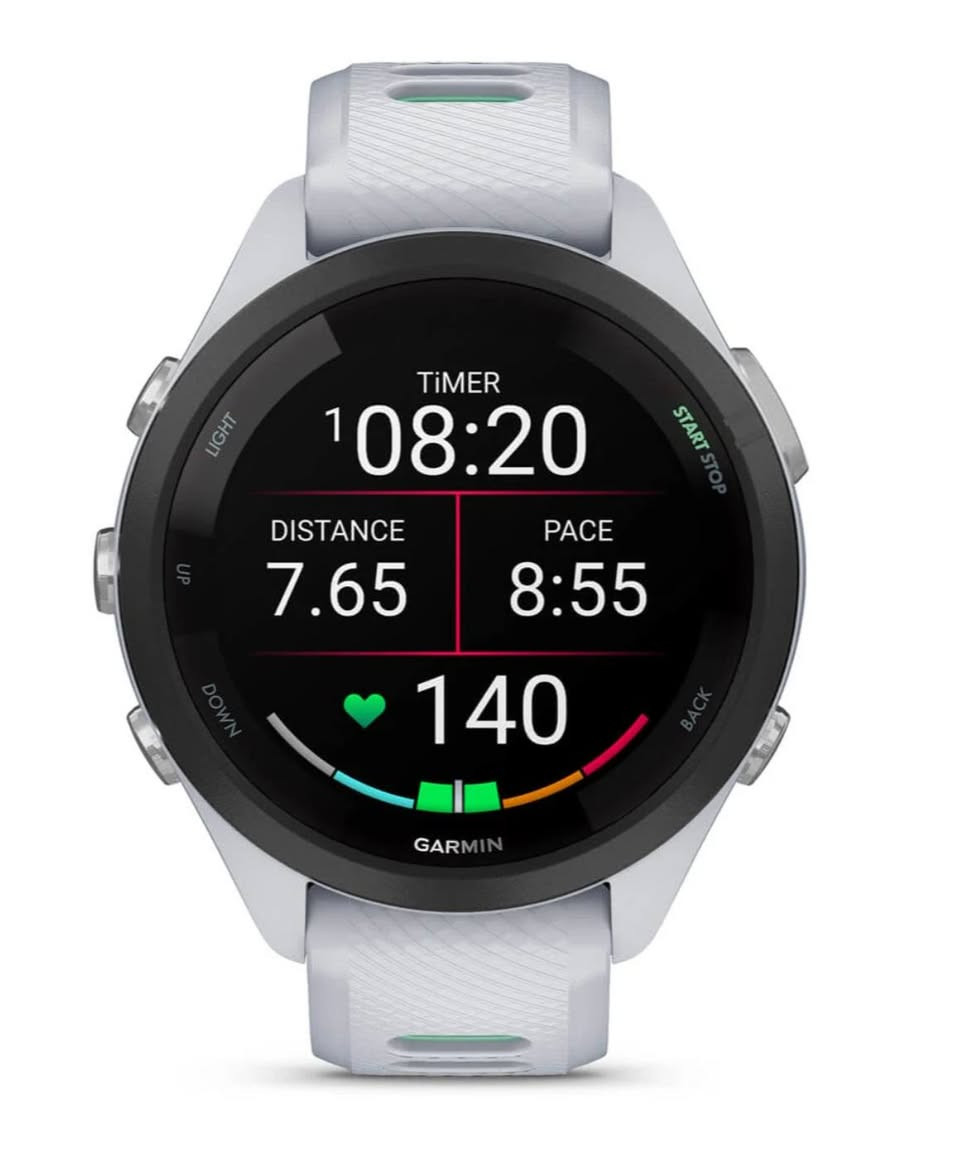 يالله
توفر 
الساعة الاحترافية ⌚️ Garmin Forerunner 265

الحالة : شبه جديد 🟢
مدة الاستخدام قليلة جداً 
نظافة 100%

السعر :425الف شامل التوصيل 🚚

#للحجز خاص📩 او واتساب ***********📞

مميزات الساعة /

🔹 شاشة AMOLED ملونة بقياس 1.1 إنچ
🔹 GPS متعدد الترددات Multi-Band GPS بدقة عالية 🛰️
🔹 بطارية تصل حتى 15 يوم بالاستخدام العادي
🔹 حتى 24 ساعة بوضع GPS 🔋
🔹 قياس نبض القلب + Pulse Ox لقياس الأوكسجين ❤️
🔹 تتبع النوم + HRV + مستوى التوتر والطاقة
🔹 Training Readiness لمعرفة جاهزيتك للتمرين 💪
🔹 Daily Suggested Workouts واقتراحات تدريب ذكية
🔹 Running Dynamics وتحليل احترافي للجري 🏃
🔹 يدعم الجري، الدراجة، السباحة، الترايثلون وغيرها 🚴‍♂️
🔹 مقاومة ماء 5ATM 🌊
🔹 ذاكرة داخلية للموسيقى بدون هاتف 🎵
🔹 يدعم Spotify و Deezer و Amazon Music
🔹 إشعارات المكالمات والرسائل من الهاتف 📱
🔹 Garmin Pay للدفع الإلكتروني
🔹 Wi-Fi + Bluetooth + ANT

#للحجز خاص📩 او واتساب ***********📞

متوفر توصيل لجميع محافظات العراق خلال 24 ساعة🚚
