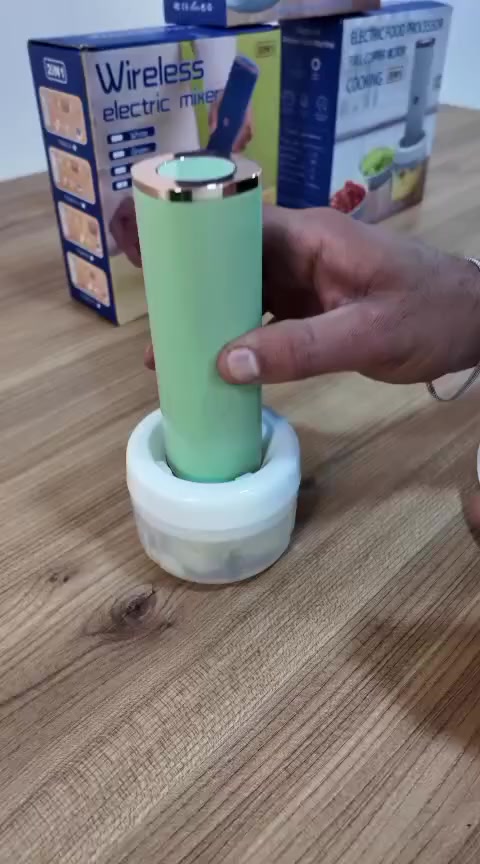 ✨ محضرة طعام 2 في 1!

🥚 تخفق البيض والكريمة في ثوانٍ.

🥗 وتفرم الخضار بسرعة رهيبة.

⚡ محرك قوي وأداء مثالي يوميًا.

🔋 لاسلكية وتتشحن بـ USB.

🎁 ملحقات متعددة: خافق + وعاء + أداة فصل البيض.

👌 جهاز واحد يغنيك عن أدوات كثيرة في المطبخ!
ألسعر 20 ألف دينار توصيل مجاني لكافة محافظات العراق.                         للحجز مراسلة الصفحه أو ألاتصال موبايل (***********) متوفر وأتساب وأهلا وسهلأ حياكم الله* ****
