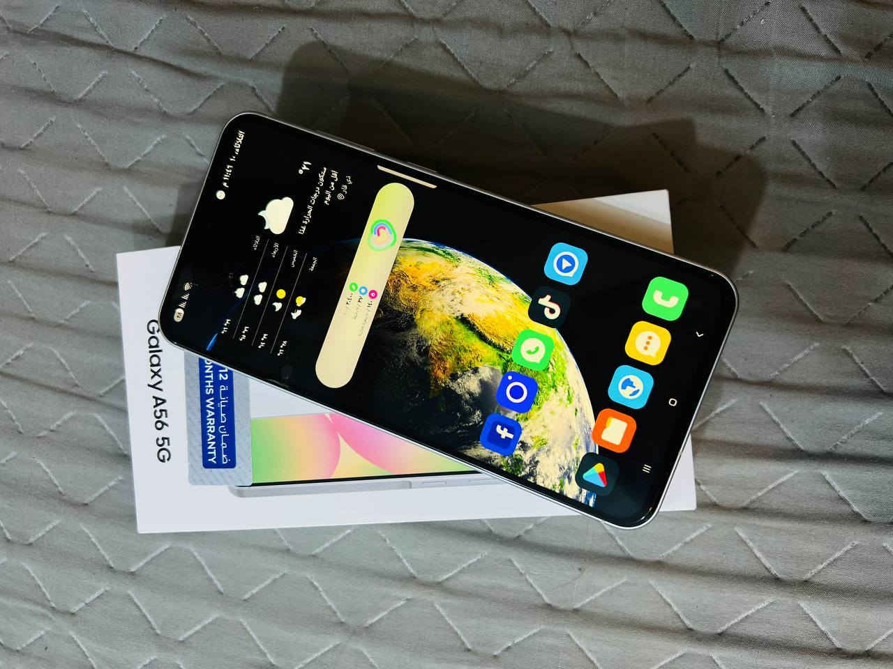 موبايل Samsung A56 ذاكره 256 عشوائية 12 بطاريه 5000 كلش نضيف أخو الجديد استخدام شهرين فقط مع ملحقات كامله السعر 400ألف ...***********
