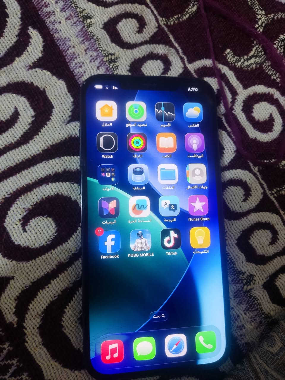 السلام وعليكم ايفون 12 برو ماكس وتر بروف مامفتوح ابد شرط افحص وين ميعجبك كله شغال مابي اي خلل فيس ايدي شغال نت اتصال كله شغال فقط السماعه الجوه يرادلهه تنضيف ذاكره 256 بطاريه 76 ماكو صرف كامراته يخبلن جهاز مابي نقص ويا كفر وواير اصلي المكان كربلاء حي العسكري السعر 375 وبي مجال ***********
