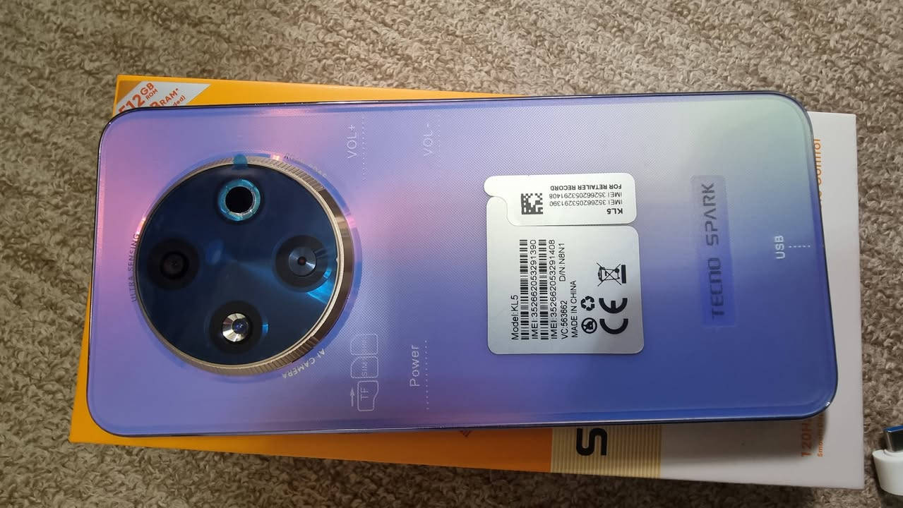 • جهاز تكنو سبارك 30 نسخة خاصة
الشاشة: 6.78 بوصة، IPS LCD، دقة FHD+، معدل تحديث 90Hz
 • المعالج: MediaTek Helio G91
 • الرام والتخزين: 24GB RAM 512G0 تخزين
 • الكاميرات:
 • خلفية: 64MP + عدسة مساعدة
 • أمامية: 13MP
 • البطارية: 5000mAh، شحن سريع 18W
 • النظام: Android 14 مع واجهة HiOS 14
 • مميزات إضافية:
 • بصمة جانبية
 • سماعات ستيريو Dolby Atmos
 • دعم NFC وInfrared
 • مقاومة IP64 (ماء وغبار جزئية)

مكان نجف كوفة ***********
