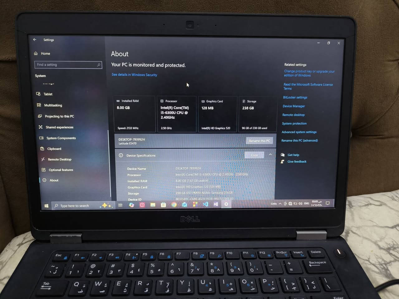 السلام عليكم لابتوب دل مستخدم 
نظافة %80  
Latitude E5470
Ram : 8Gb
CPU: corei5 6300U 
Storage: 256 Gb
معالج جيل سادس 
الذاكرة 256 
ضرر كلش بسيط بالغلاف ومماثر على اي شيء
السعر :150
متوفر توصيل لكل العراق


**إذا كنت صاحب هذا الإعلان وتريد حذفه لأي سبب، رجاءا أرسل رسالة إلى الدعم الفني**