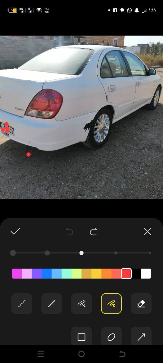 سلام عليكم سني ياباني 2010 مكفولة ماعده طخه خفيفه براس جاملق لخلفي شبر صبغ ولباقي كفاله كير محرك  مكفول كير اوتوماتيك رقم سليمانيه سنويه 29 ثاني يوم تحويل بسمك سعر 122 وبيهه مجال مكاني رمادي ***********7 ابو بيداء الفرا جي
