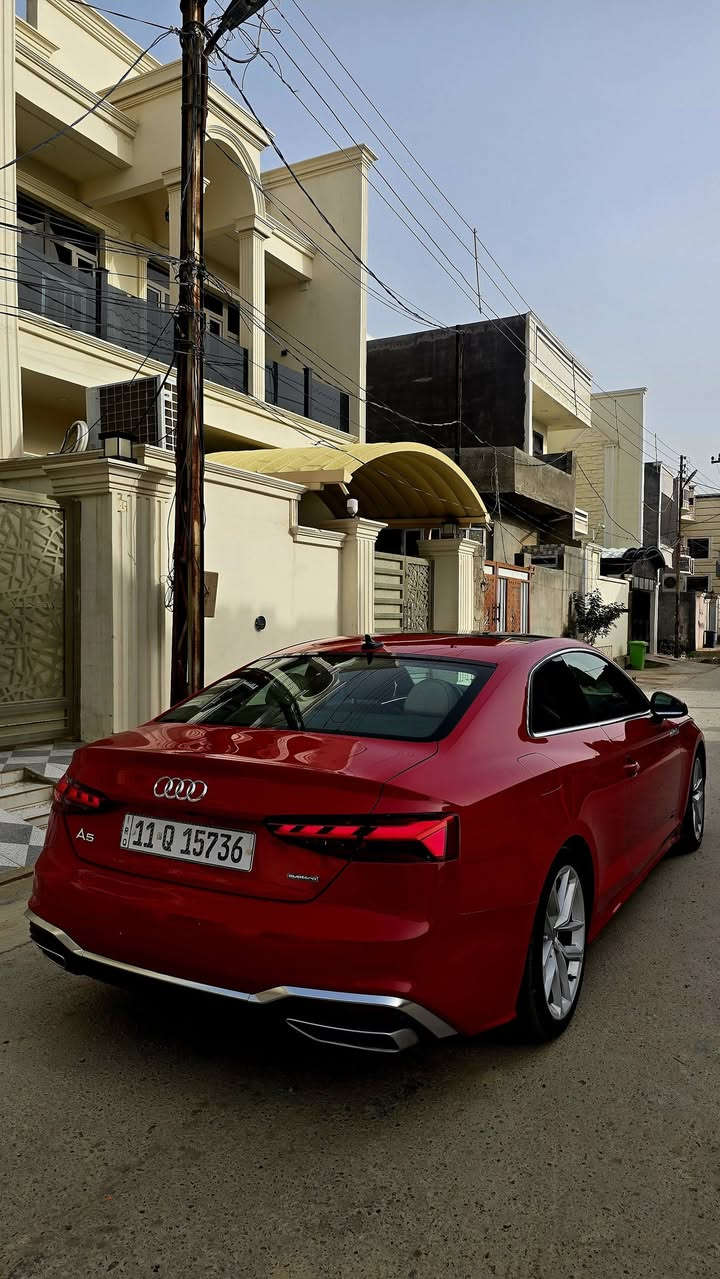 بسم الله
AUDI A5 2023 QUATRO PREMIUM 
للبيع او المراوس حسب القناعة 
السيارة ماشيه 43540 ميل 
• مكينة 2000 توربو 
• كير تبروتنك 
• شاشة كبيرة GPS
• بانوراما 
• كاميرا خلفية 3 انظمة
• كراسي كهرباء
• رادار امامي
• مانع تصادم
• محدد مسار 
• تصحيح مسار
• شفتات بالستيرن
• مثبت سرعة
• مانع انزلاق
• دخول ذكي 
• إنارة ترحيبية
• هندبريك كهرباء
•لايت عدسات زينون
• نظام اوتو لايت Auto
• لايت العالي زنون 
• حساسات مطر 
• حساسات دخول الإنفاق
• حساسات ضغط هواء الإطارات
• أوامر صوتية
• 3 أنظمة قيادة (eco, ev, sport)
• بلوتوث
• مدخل USB + AUX
السيارة فقط بيها ضرر جاملغ سايق وبنيد 
مكانها / ديالى بعقوبة او بغداد
للتواصل
***********
***********
