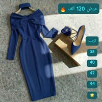 فستان سهرة • كريب سكوبا • مقاسات ٣٨-٤٤