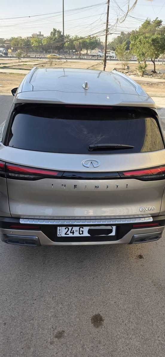 انفنتي QX60 Luxe موديل ٢٠٢٢ للبيع او مراوس
ماشية 103000 كيلو 
كير ومحرك بحالة جيدة جدا
السيارة فول مواصفات 
7راكب 
محرك 6سلندر
٤ انظمة قيادة 
بصمه تشغيل عن البعد 
فتح سقف بانوراما 
كشن جلد كهرباء خزن ذاكرة 
كشنات هيتر حار و بارد 
سكان هيتر حار  
رادار خطوط الشارع 
رادار تفاعلي تحديد مسافة بينك وبين المقابيلك 
رادار صفاح يمين  و يسار 
حساسات امامي خلفي 
خمسه كاميره  
تبريد مركزي ثلاثه مقعد 
لايتات عدسة زينون عالي وناصي بلادي 
والبك لايت LED  
لسبير والعدة كاملة 
صندوق كهرباء 
دبل شاشة
سستم الصوت BOSS 
 كروس سرعة تفاعلي 
من ترجع للخلف المرايات الجانبية  تنزل وقلاب 
سكان كهرباء
داتا شو
بردات بلادي 
بعد بيها هوايه مواصفات
باسمي رقم دهوك تحويل مباشر

***********
***********
