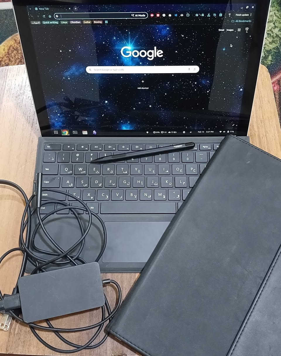 للبيع Surface Pro 5 

المواصفات:

CPU: Intel Core i7-7660

RAM: 16GB

Storage: 512 NVMe SSD Samsung 

GPU: Intel Iris Plus Graphics 640 (Shared) 8GB

Screen: 12.3" PixelSense دقة 2736×1824 ( 3K) 60Hz

Battery health: تقريباً 94%

الحالة:

الجهاز نظيف ✅

التاتش شغال ✅

الواي فاي والبلوتوث شغال ✅

الملحقات:

شاحن ✅

كيبورد ✅

قلم ✅

كفر كامل ✅

السعر المطلوب: 560 ألف


**إذا كنت صاحب هذا الإعلان وتريد حذفه لأي سبب، رجاءا أرسل رسالة إلى الدعم الفني**