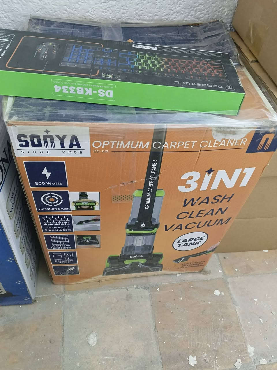 مكنسة كهربائية استعمال شي قليل 65 الف
مكينة غسل زوالي والتخم والتنشيف بنفس الوقت 125 الف 
دريل تنكير جدران 45 الف مستعمل شي قليل 
طباخ جدآ نضيف مع قنينة غاز حديد 125 الف 
بغداد الحرية 
***********
