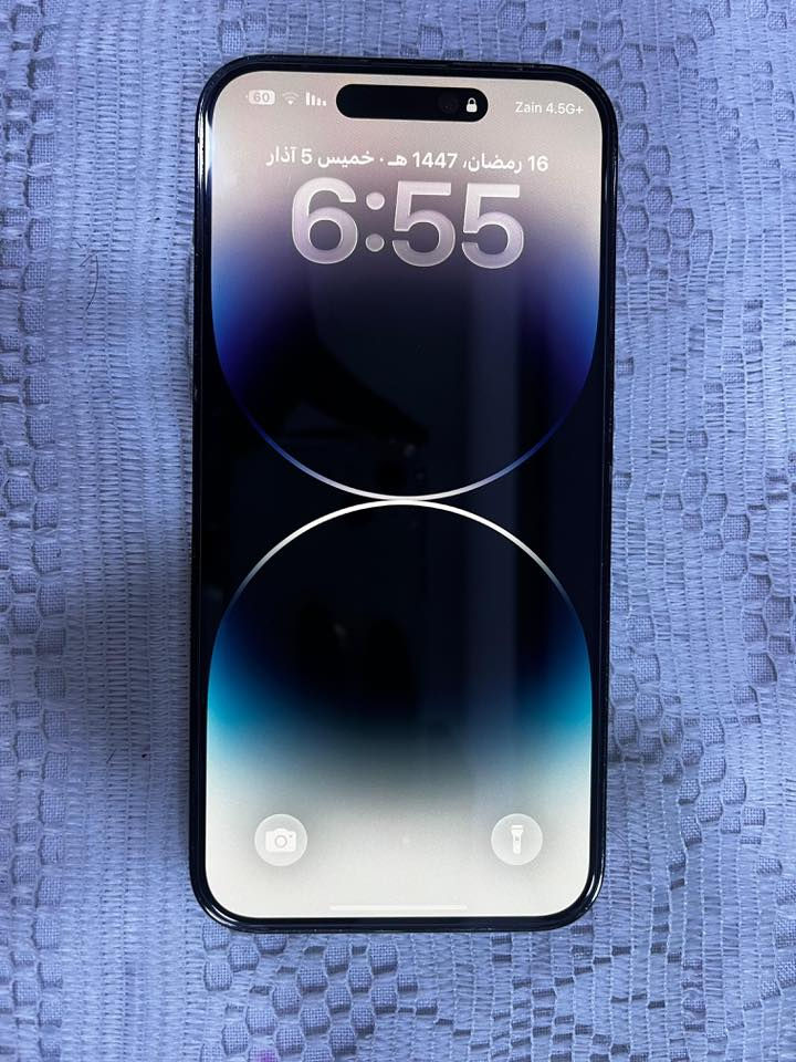 ايفون 14برو ماكس
ذاكرة 256
بطاريه 100
***********
